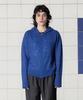 Unalloyed Argyle Elbow Knit Zip-Up Hoodie / Blue