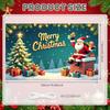 Christmas Decor Santa Claus Festive Backdrop Seasonal Decoration Christmas Tree Winter Wonderland Banner For Winter Festival