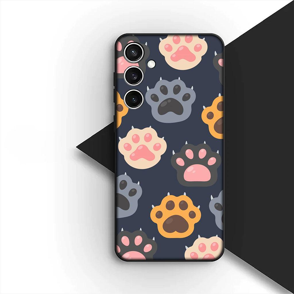 Phone Cover for Motorola Moto G55 G45 G75 G85 G13 Edge 50 30 Fusion 40 NEO Ultra Pro Soft Case Cat Cute Dog Paw Wallpaper