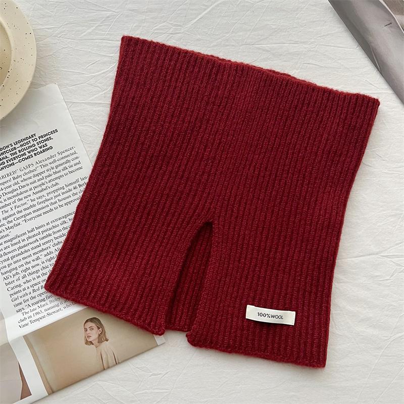 Fashion Women Knitted Scarf Solid Cashmere Like Winter Snood Scarves Lady Warm Thick Unisex Bandana Neckerchief Handkerchief