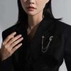 Badge Suit Shirt Brooch Corsage Korean Style Women Brooches Star Moon Brooch Chain Brooches Pins
