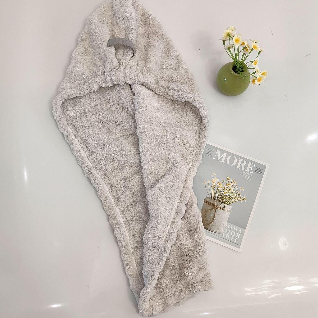 7A Antibacterial Quick-Dry Super Absorbent Hair Drying Cap for Women, No-Blow One-Piece Towel Wrap