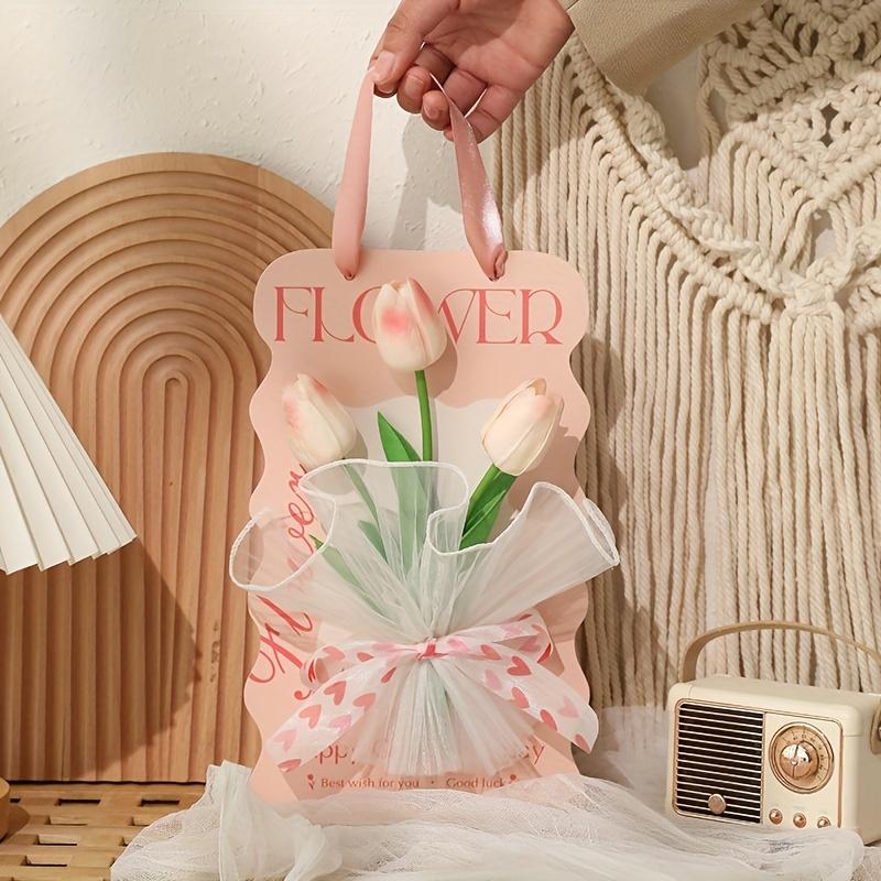 Happy Holiday 3D Flower Greeting Card Material Kit For Mother Teacher DIY Gift Idea