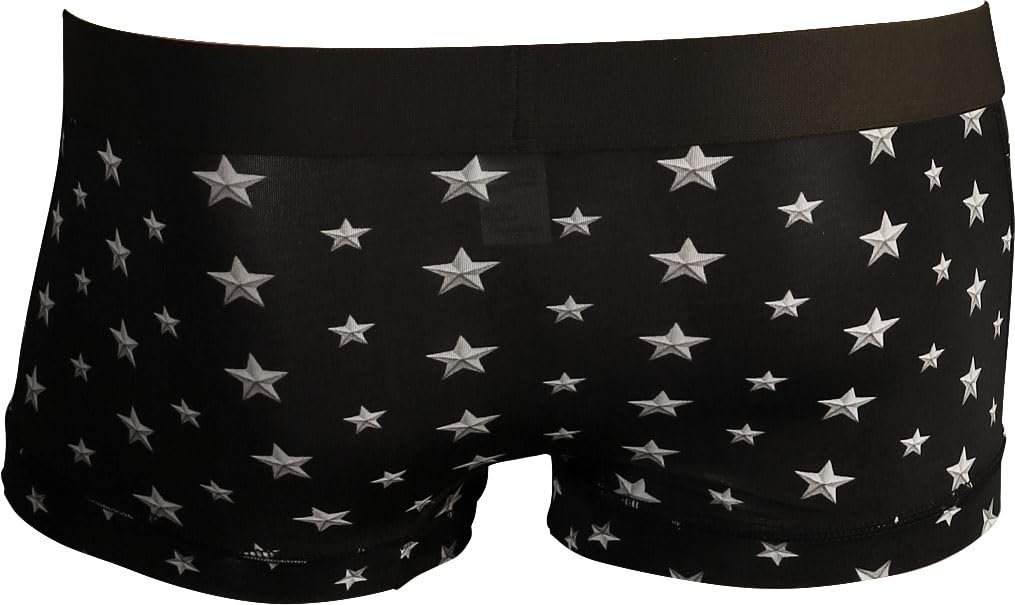Grave Vault Star Stads Bokser Stylowa Gwiazda Idealny Dzień Rozmiar 3052431 Męskie Majtki typu Low-Rise, Ćwieki, Prezent na Walentynki, M, Srebrny,