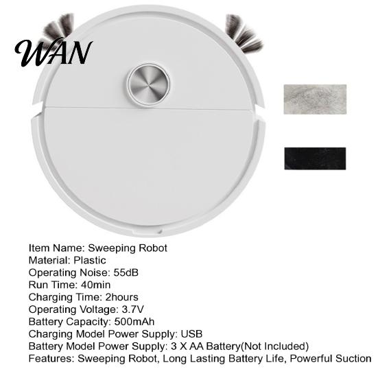 Smart Home Vacuum Sweeping Robot One-Button Start Low-Noise Silent Operation Sweeper Quiet Robotic Mini Slim Body Deep Cleaning for Household