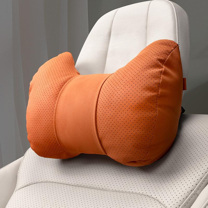 2025 Summer Suede Car Headrest S-Class Pillow Car Neck Protection Pillow High-end Cushion Seat Waist Pillow Waist Protector