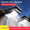  Upgraded Intelligent Sensing Solar Clip Lamp Outdoor Courtyard Lamp Garden Lighting Solar Wall Lamp