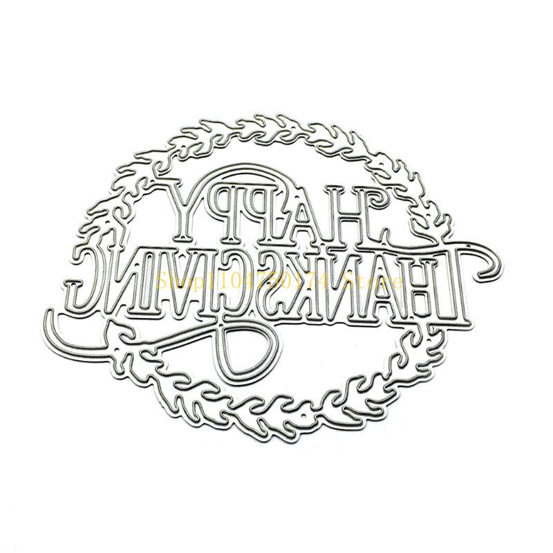 Happy Thanksgiving Metal Steel Cutting Dies Stencils Embossing DIY Scrapbooking top sale
