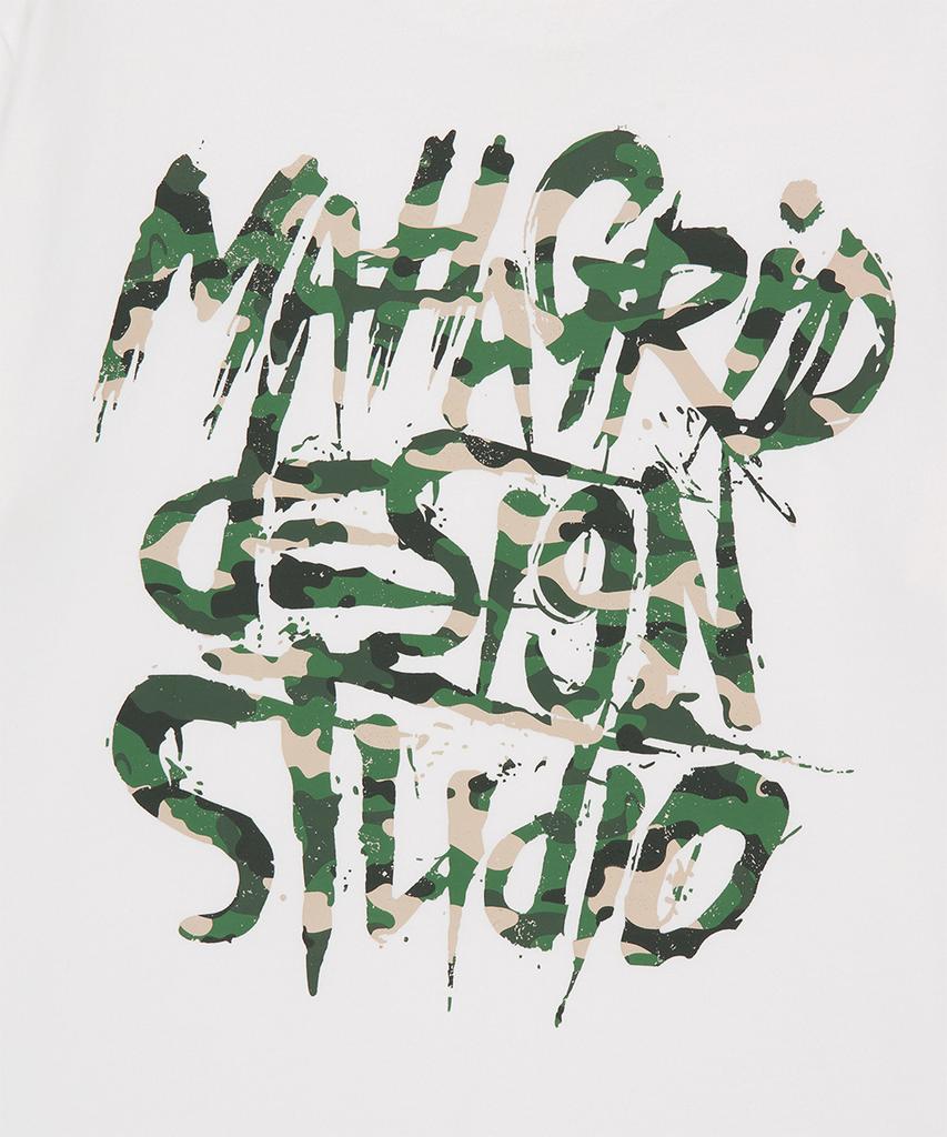 MAHAGRID Camo Slash Logo Tee White(Mg2Gmmt516A)