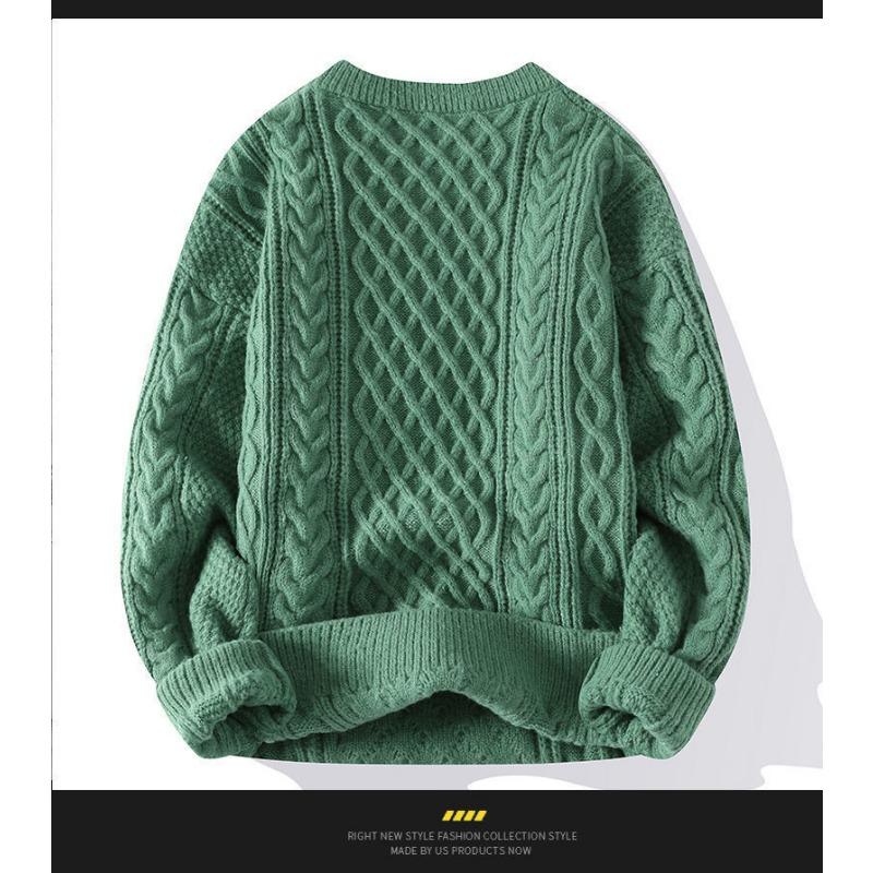Herren Lockere Dicke Zopfmuster Pullover Pullover Lässig Winter Warm Oberbekleidung