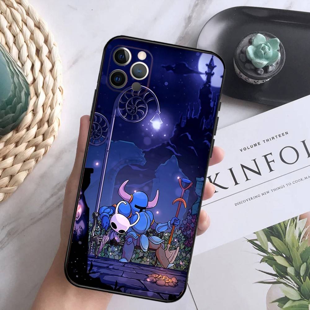 Custodia per Telefono H-Hollow Knight Silksong Per iPhone 17,16,15,14,13,12,Pro,Max,Plus,E,SE4,Air,Mini Scatola Morbida Nera