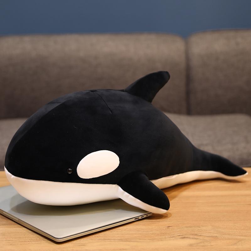 1pc 60-100CM Huge Killer Whale Plush Toys Creative Sleeping Pillow Stuffed Soft Animal Oan Shark Dolls for Kids Boys Gift