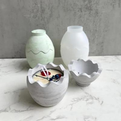 Handgemacht Kreativ Eiform Kerzenglas Form DIY Kristall Epoxidharz Aufbewahrungsbox Form Beton Zement Gips Handwerk Herstellungsformen