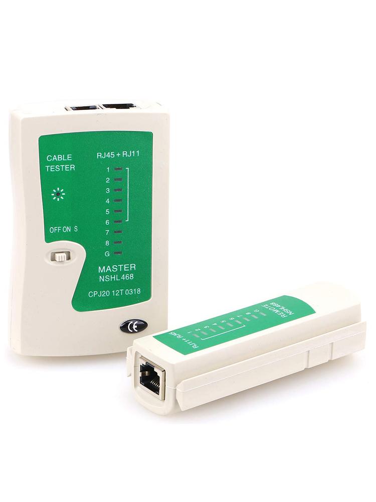 Сетевой Ethernet-тестер для LAN RJ45 Cat5 Cat5e Cat6 Cat6a Cat7 UTP/Экранированный кабель и RJ11 RJ12 зелёный