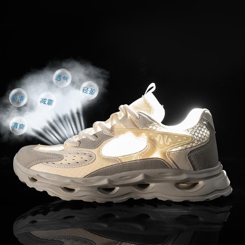 2025 Men's CasualTrendy All-match Fashion Height Inreasing Abrasion Resistant Breathable Dad Shoes Lace-up Student Campus Street