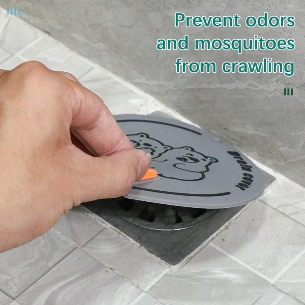 Anti-skid Deodorant Cover Anti Odor Bathroom Sink Covers Reusable Kitchen Drain Covers  Bathroom