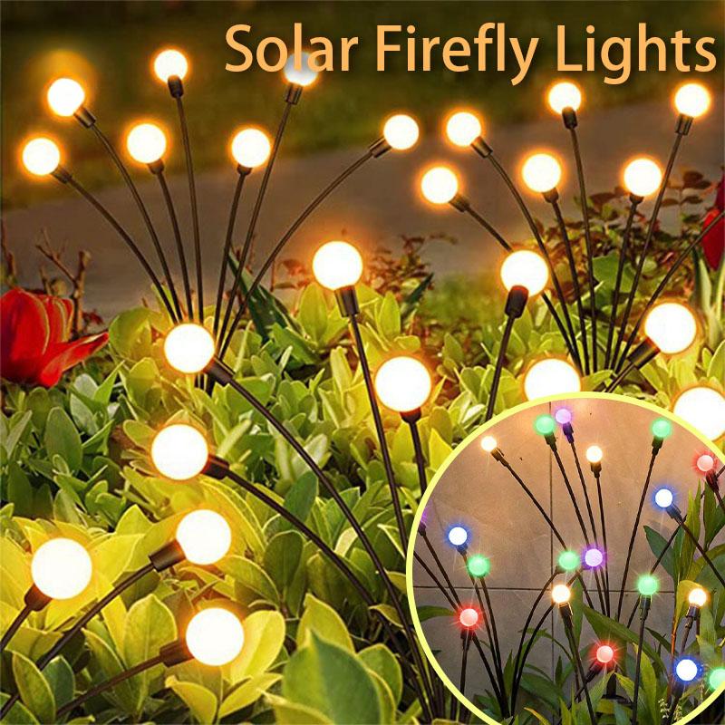 6/8/10 LED Solar Garden Lighting Solar Powered Firefly Lights Outdoor Garden Decoration Landscape Lights Firefly Lawn Lamps