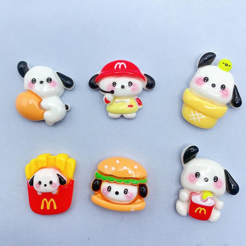 Pochacco McDonald's Cartoon Haarspangen & Handyhülle DIY Harz Zubehör Set