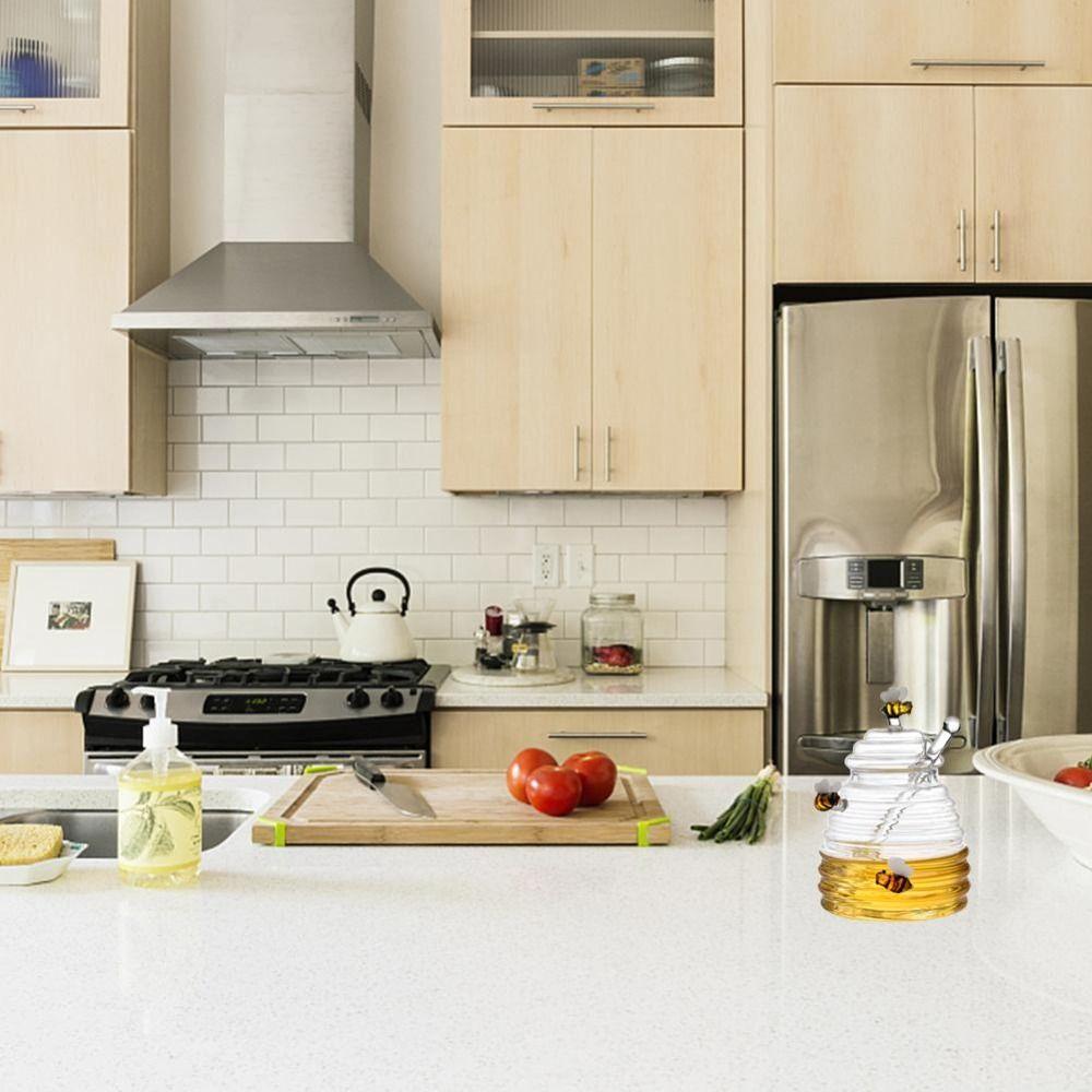 Transparent Bee Jar Tapered Jar Large Honey Bottle Food Storage Bottles Honeycomb Tank  Jam Jar