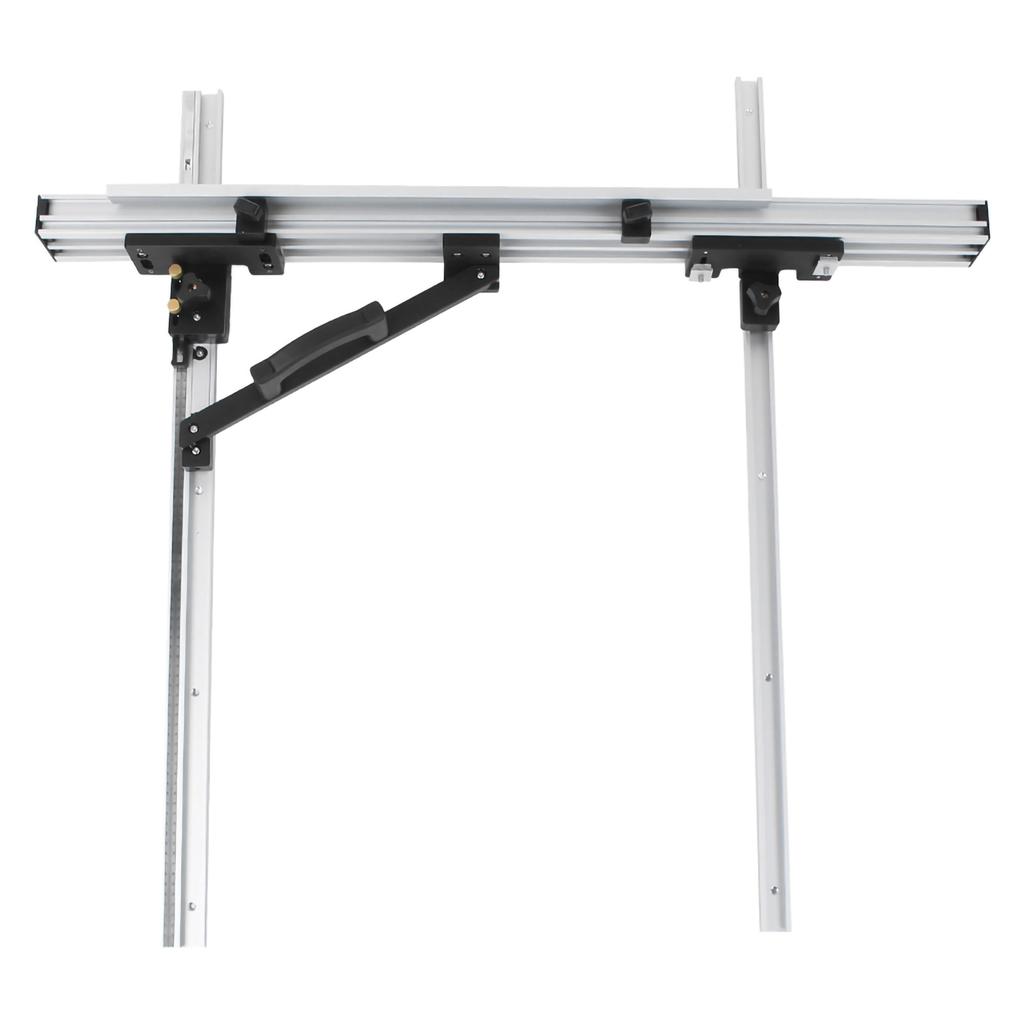 Table Saw Fence Set Black Silver Aluminum Alloy with Fine Adjustment Knob 800mm/1000mm