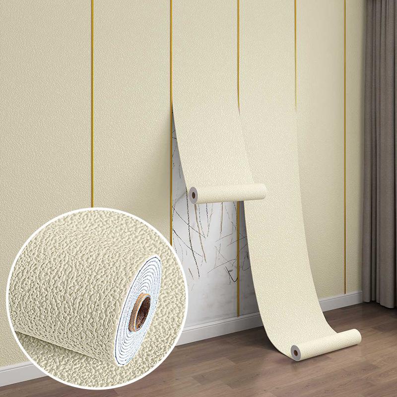 3D Self Adhesive Wall Sticker Roll Embossed Diatom Mud Pattern Waterproof Moisture Proof Wallpaper For Bedroom Hotel Decoration