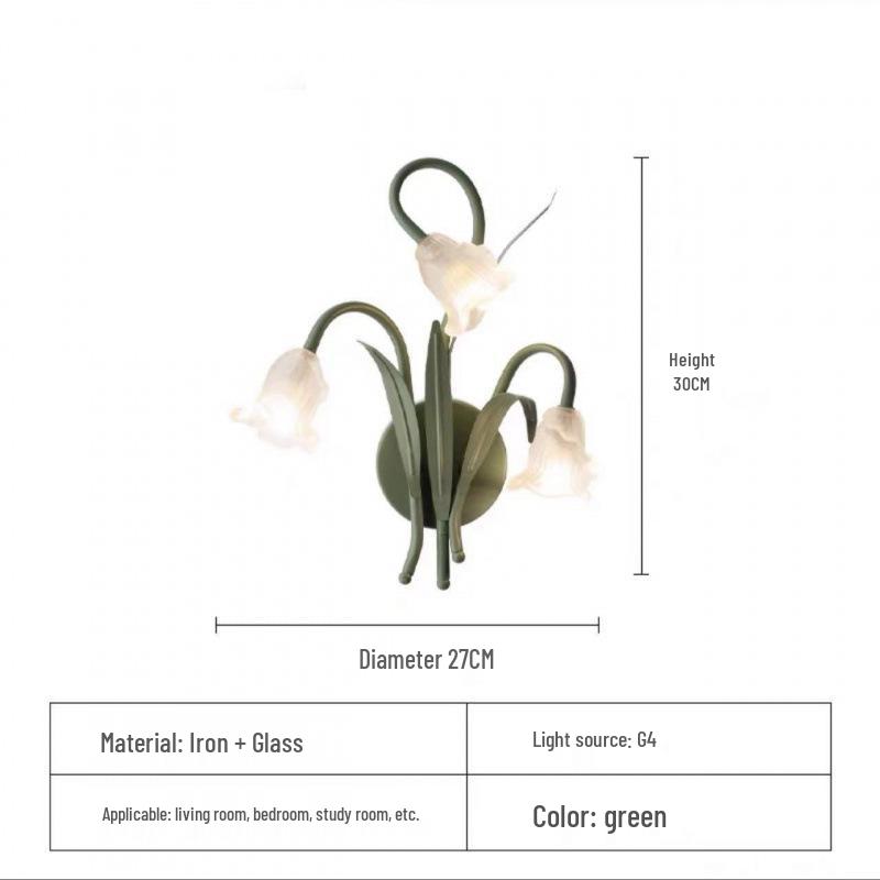 Lily of the Valley Retro Wall Sconce - French Country Style