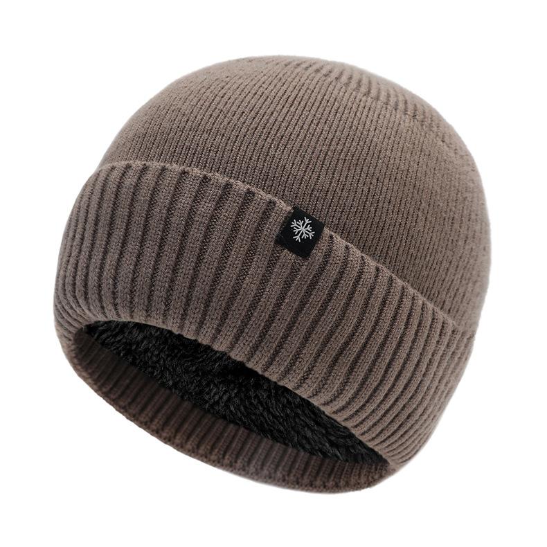 Warm Thickened Ear-Warming Hat for Men and Women Autumn and Winter Woolly Hat Warm Fleece-Lined Ski Beanie
