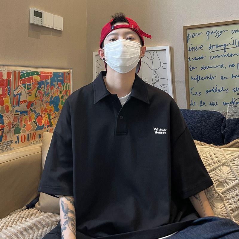 

Трендовая летняя мода в стиле ретро, футболка-поло в стиле хай-стрит с коротким рукавом Black [Upgraded Version]] 3XL 80.00 kg-90.00 kg