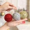 6Pcs/Set Creative Christmas Decoration Pendant Shiny Solid Color Xmas Tree Hanging Pendants Shatterproof 6cm
