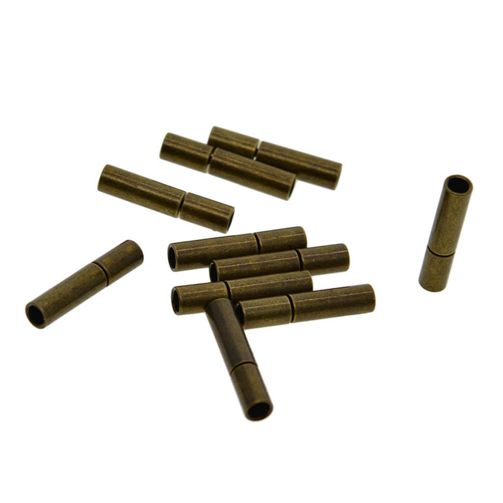 10 Set 14x3mm Bayonet Push Clasp Leather Cord Ends Connector Jewelry Making