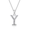 Umcho 925 Sterling Silver Capital Initial Y Letter Pendant Necklace Jewelry For Women
