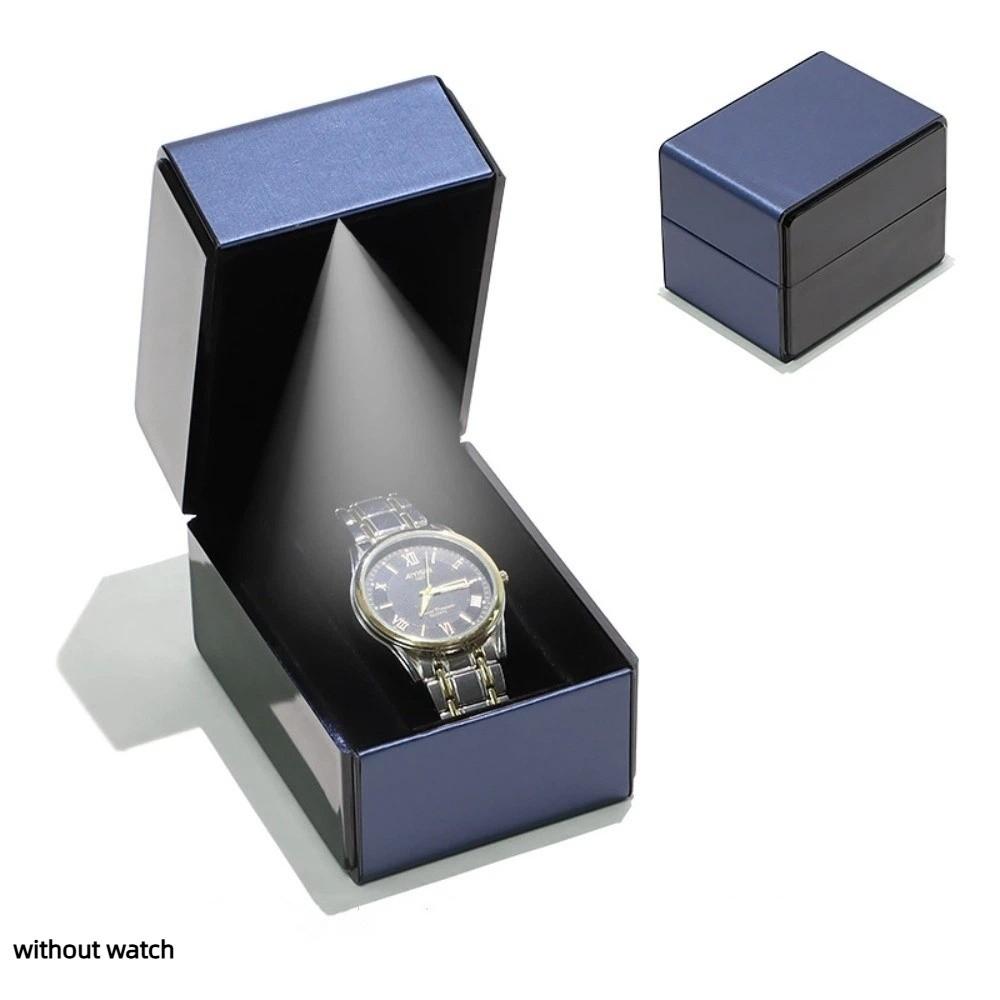 with LED Light Watch Box Flip-Top Lid Wristwatch Display Case Exquisite Watch Storage Case  Watch