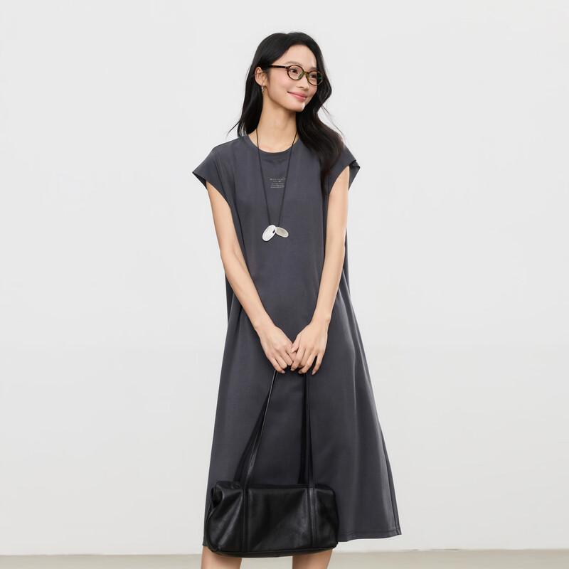 

Elva Island Summer Casual Short-Sleeve Midi Dress XS
