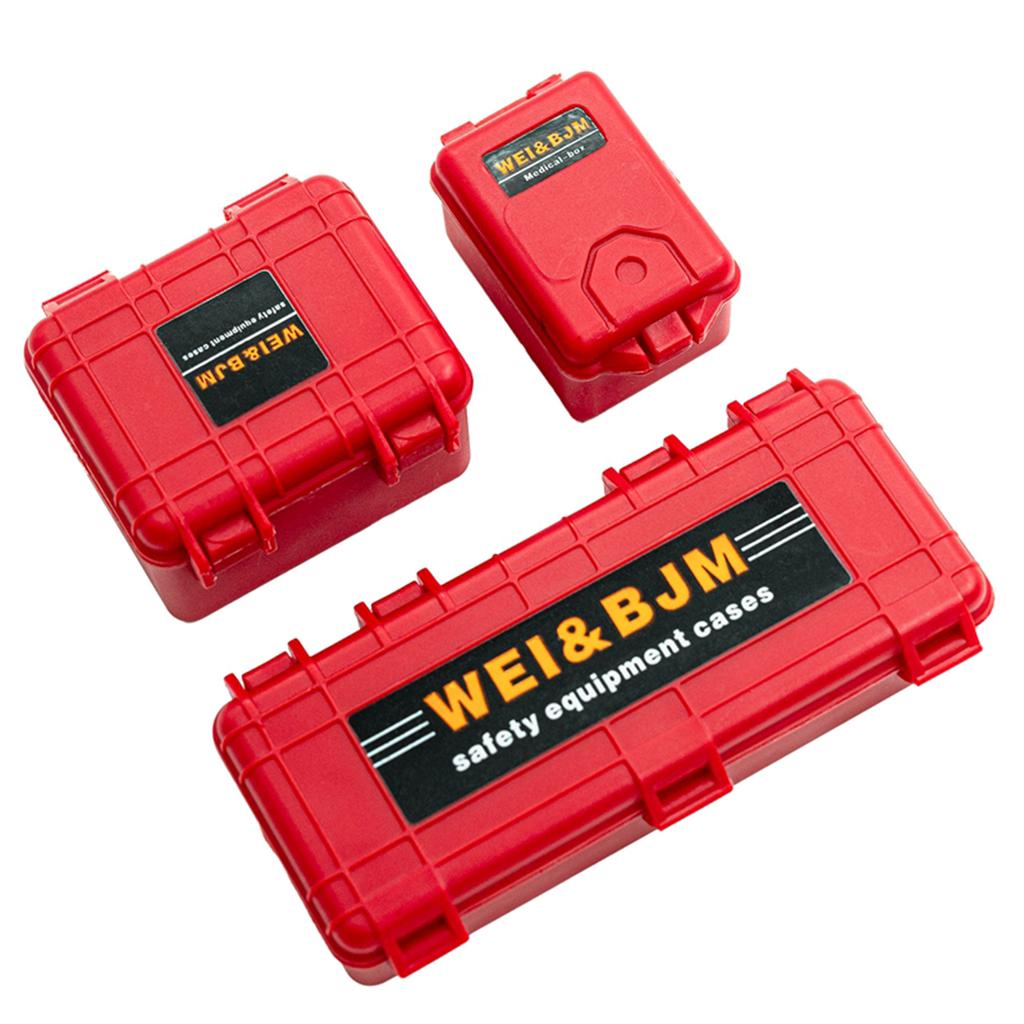 3Pcs Mini Toolbox Trunk Decoration Accessories Replacement for 1:10 Remote Control Crawler Car