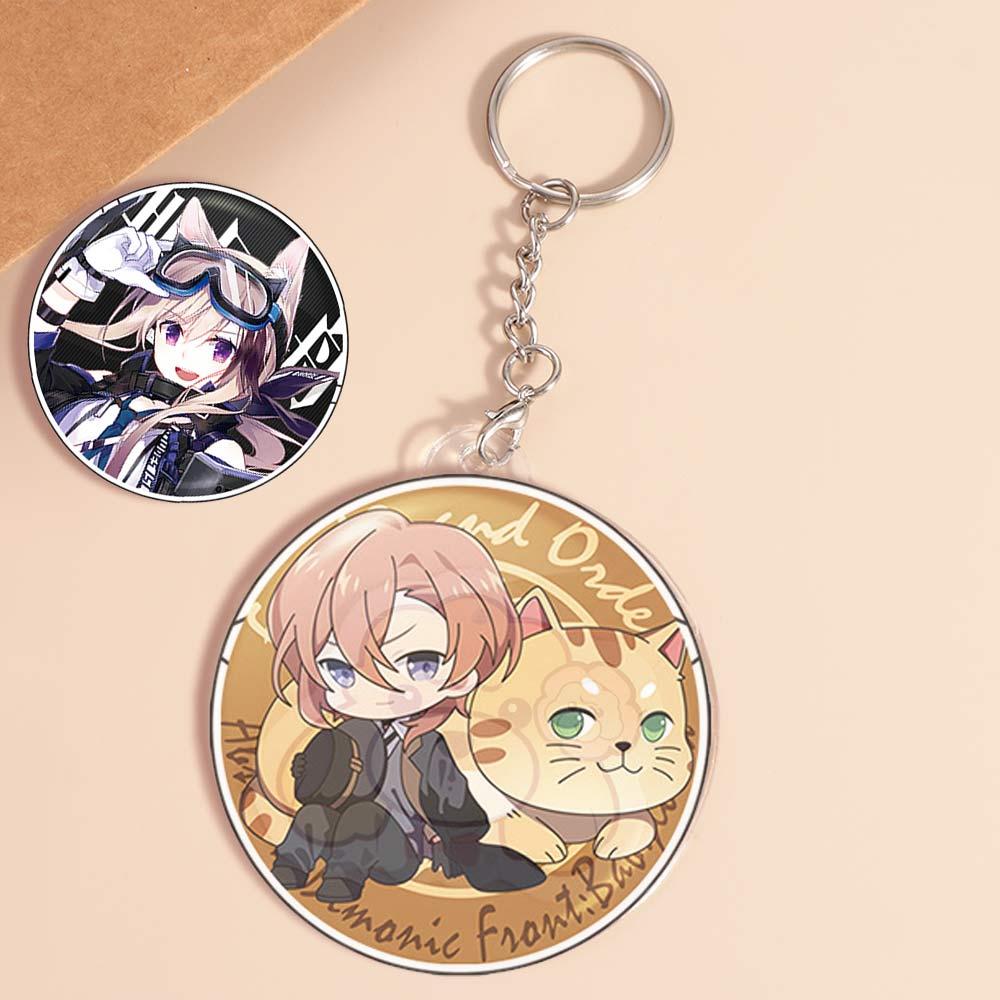 

2Pcs Transparent Ita Bag Pin Case with Keychain Badge Protective Sleeve Goods Display for 75mm