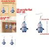 Winter Holiday Acrylic Ear Accessories With Cartoon Snowman For Seasonal Wear
