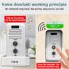 1-2 Mile Range 3 Volume Levels Rechargeable Voice Intercom Doorbell Wireless Doorbells Waterproof Electronic Intercom System