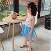 2024 New Baby Girls Summer Cotton Dress Cute Rabbit Suspenders Skirt Children Beach Casual Dresses