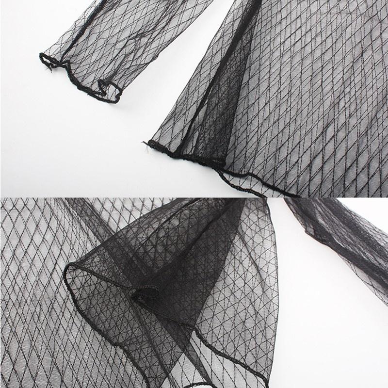 Summer Lady Sexy See Through Mesh Shirts Blouse