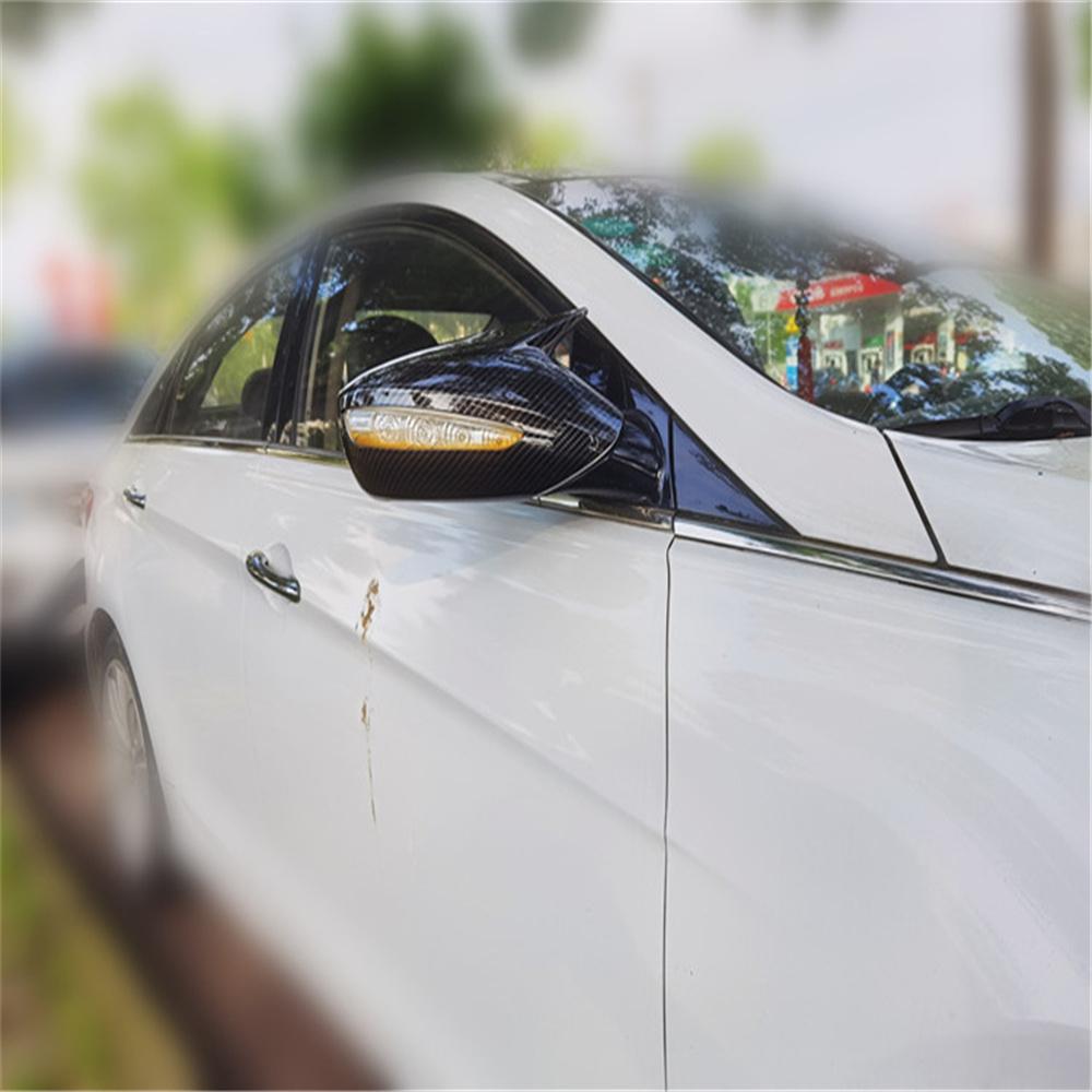 Carbon Fiber Mirror Cover Pair For 8th Gen Hyundai Sonata 2011-2014