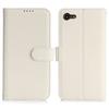 For iPhone SE (2022)/(2020)/8/7 Stand Case Litchi Texture Genuine Cow Leather Wallet Phone Cover RFID Blocking