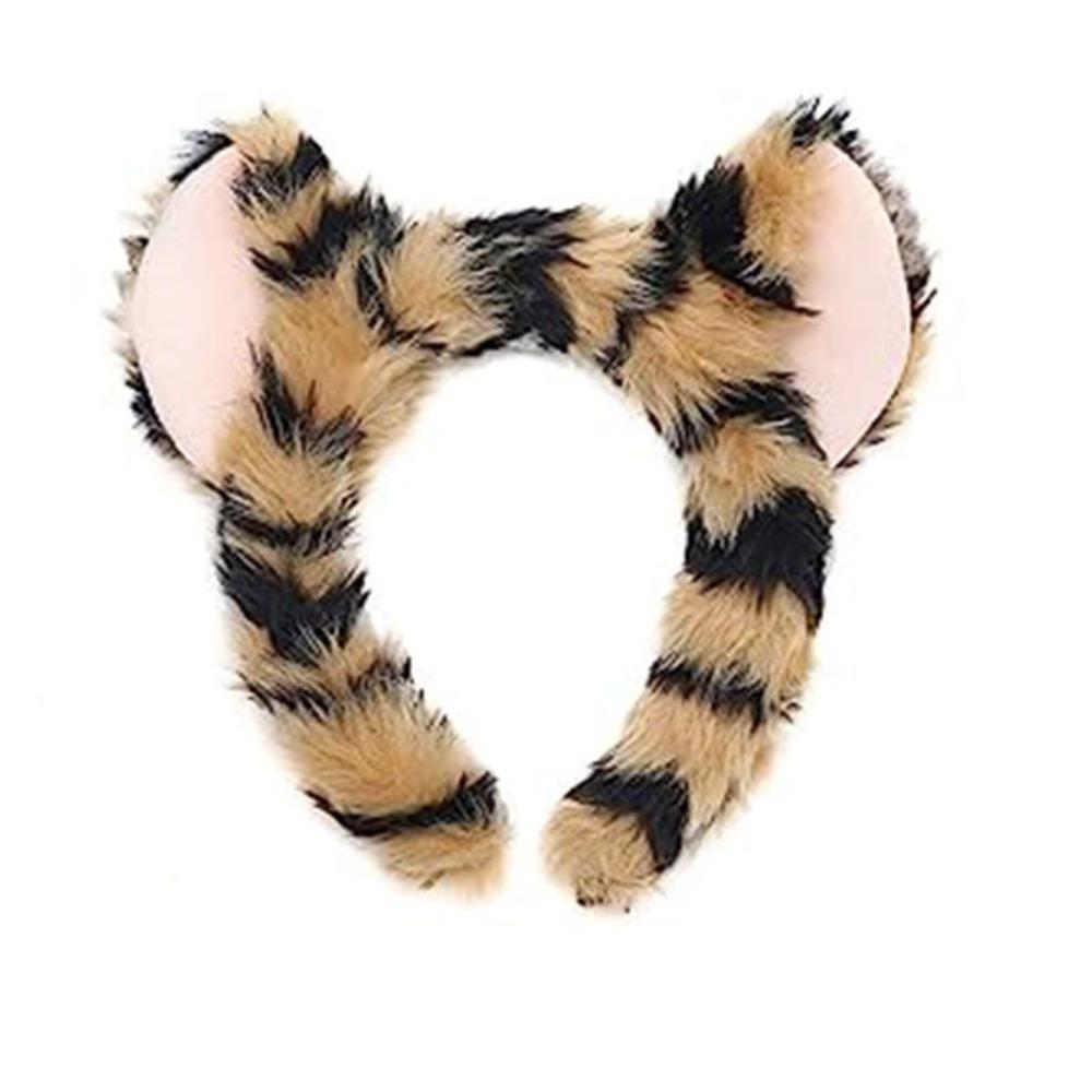 Set Orecchie e Coda Tigre Leopardo 2026 Costume Gioco di Ruolo di Halloween Adulti Bambini Animale Selvatico Aspetto Feroce a Tema Festivo