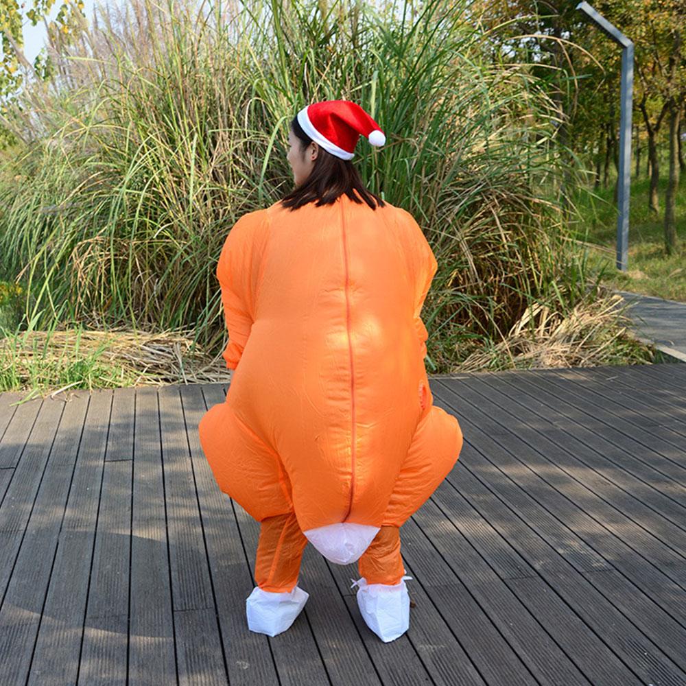Christmas Inflatable Costume Waterproof Flame Retardant Blow Up Thanksgiving Turkey Costume For Festival Party
