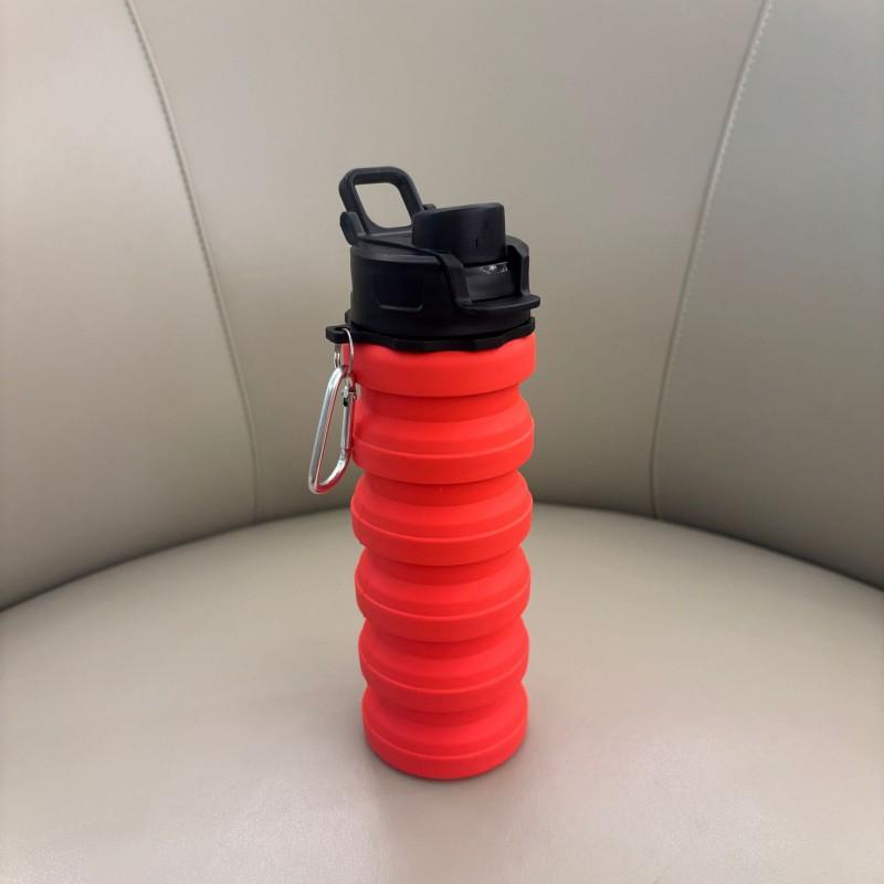 Foldable Silicone Water Bottle 500ml Portable Running Hiking Camping Travel Gym Fitness Outdoor Activities