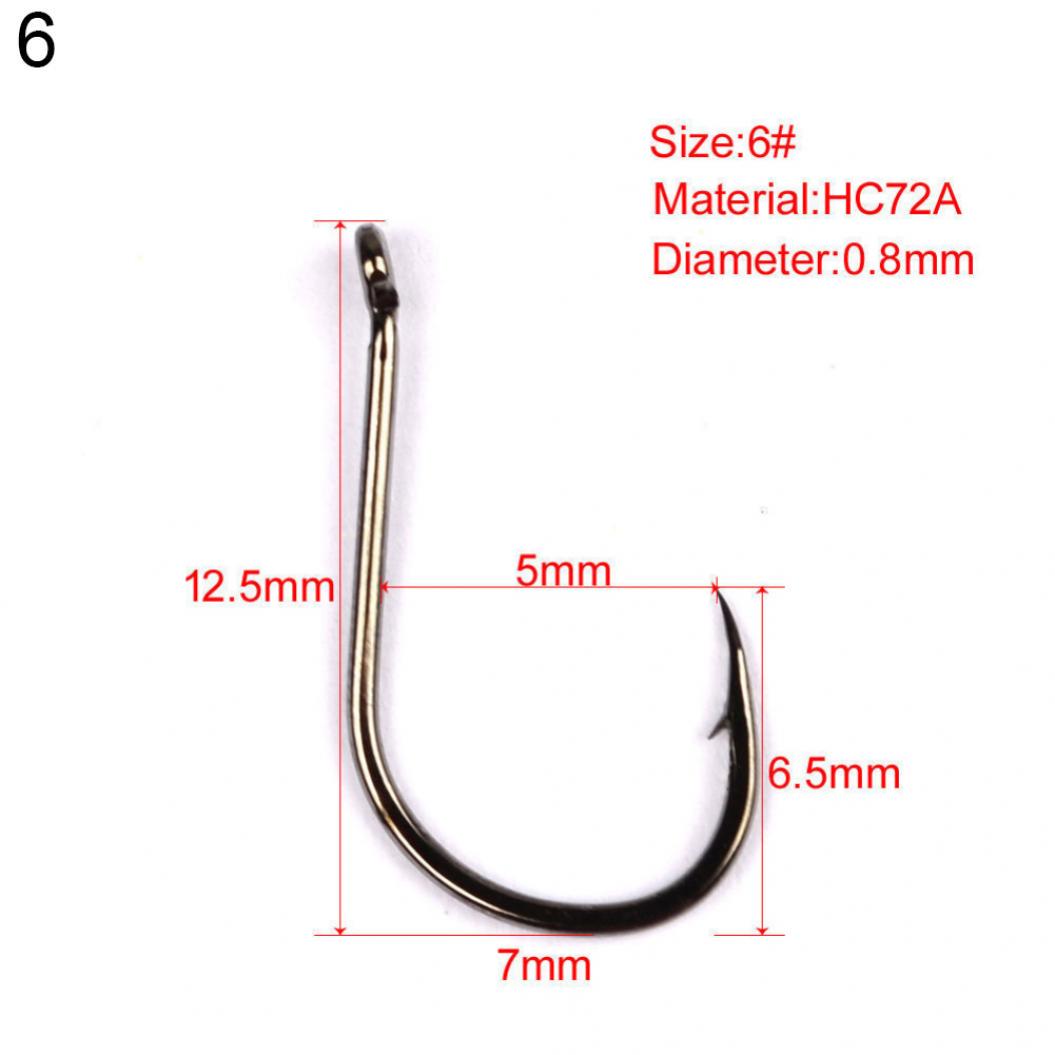 

200 шт прочные острые одиночные рыболовные крючки из углеродистой стали, снасти для наживки, инструмент