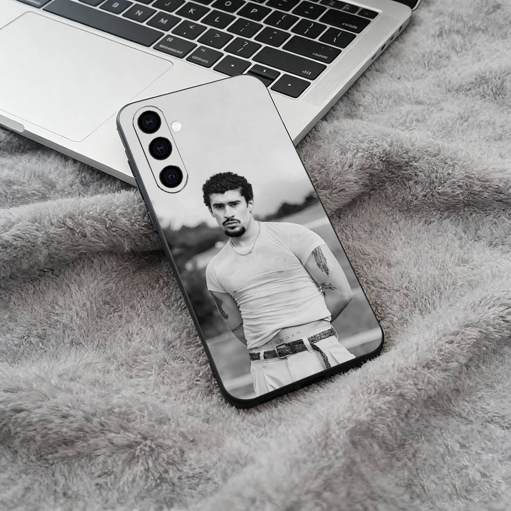 B-B-Bad -Bunny Phone Case For Samsung Galaxy A73,A71 A72,A70,A53,A52,A51,Soft Silicone Black Cover