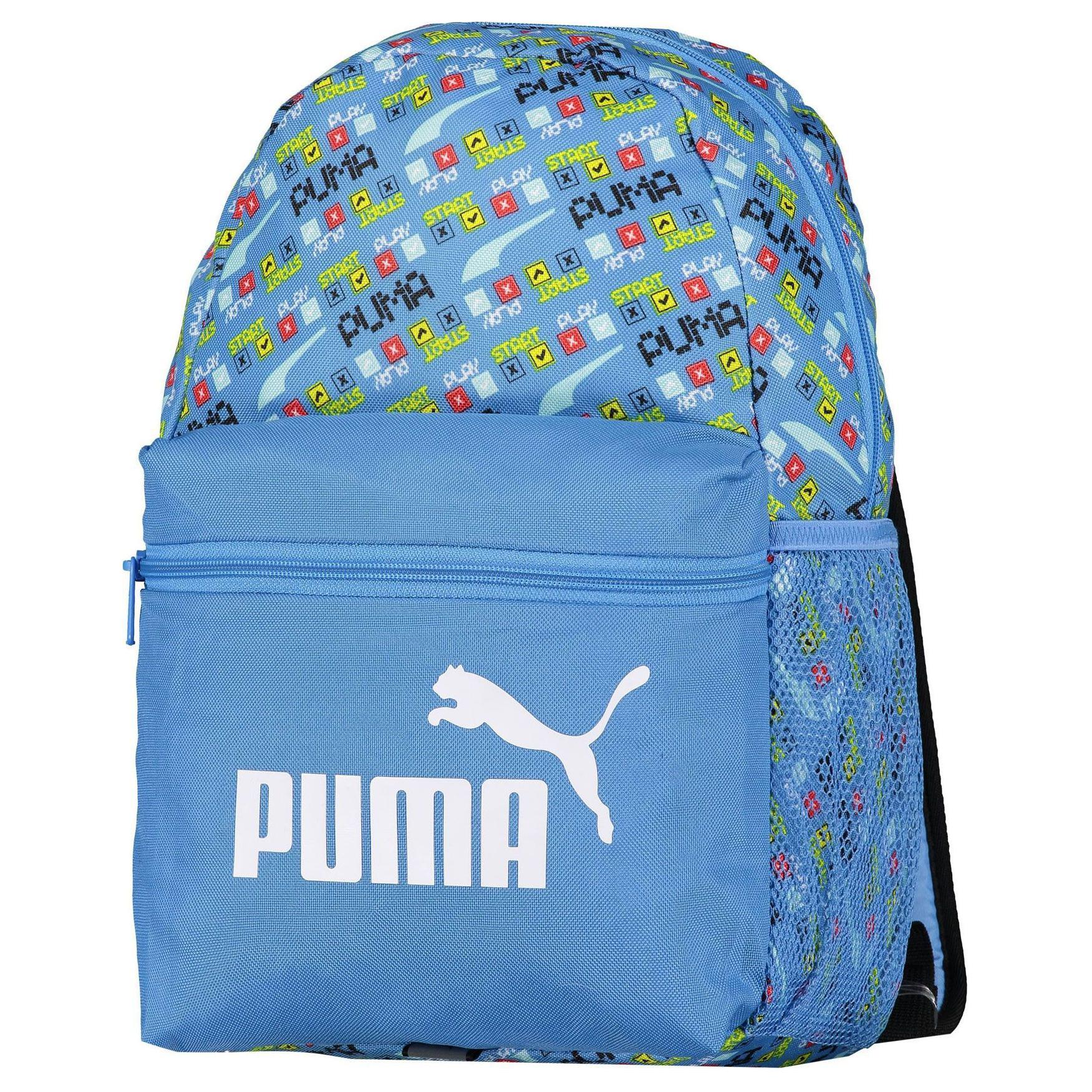 Puma Letter Logo Print Zipper Backpack Unisex backpack Blue 07987905 Blue,Small