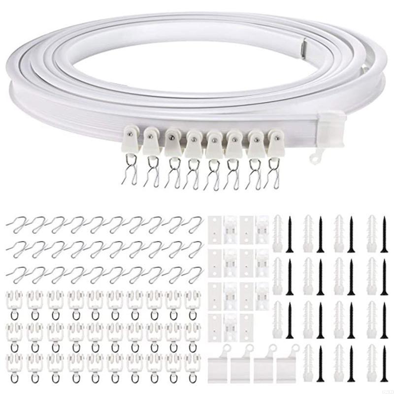 62KD 5 Metres Flexible Bendable Ceiling Curtain Track 16.4FT Curved Curtain Track for Curtain Curtain System