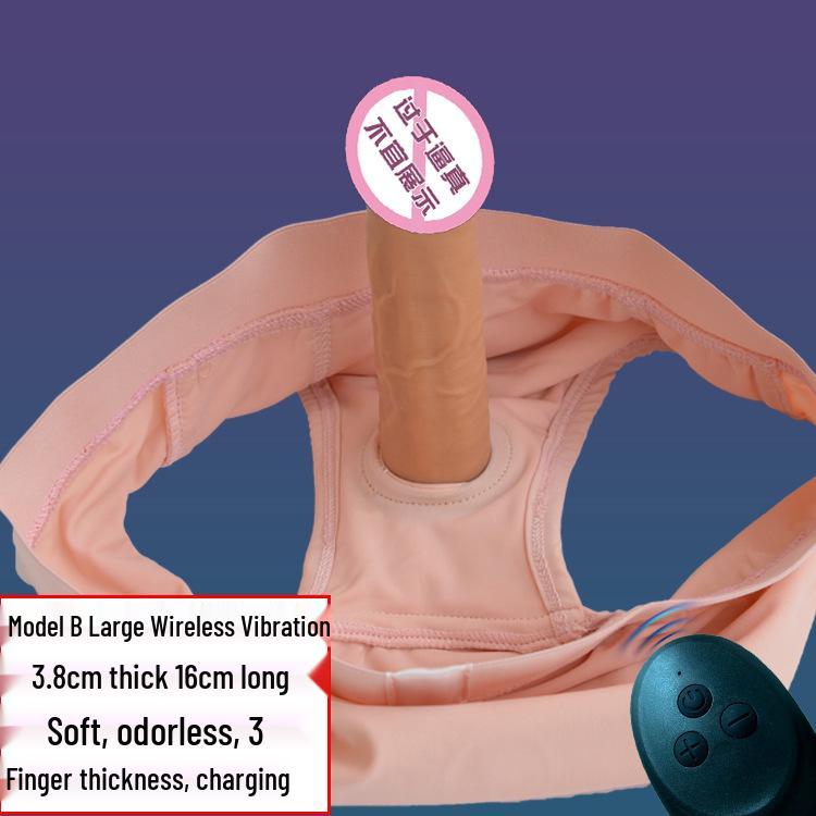 Moteriškos nešiojamos itin didelės vibratorinės kelnaitės-dildės, skirtos diskretiškam naudojimui lauke