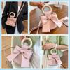 DIY Leather Bucket Bag Making Kit Cute Bowknot Handbag Sewing Materials for Women Handmade Crossbody Shoulder Bags Accessories